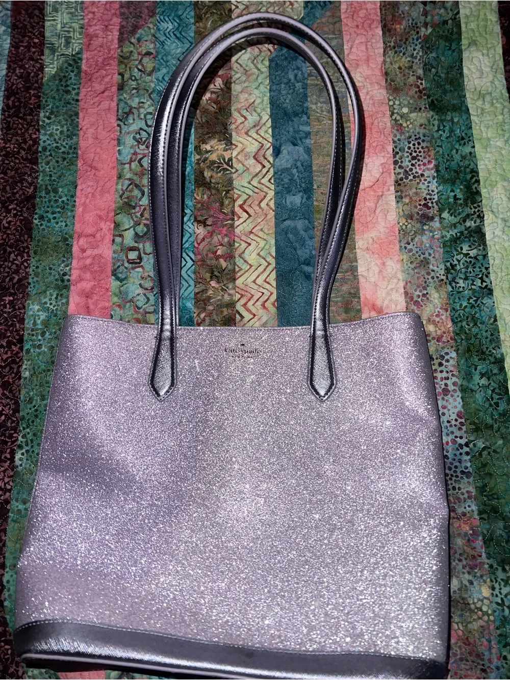 Kate Spade Tinsel Tote Bag - lilac frost color